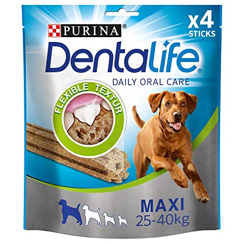 PURINA DENTALIFE Maxi Hunde-Zahnpflege-Snacks, reduziert Zahnsteinbildung, Huhn, große Hunde, 5er Pack (5 x 142g) von Dentalife