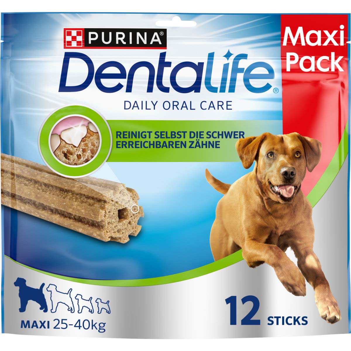 Purina DentaLife Tägliche Zahnpflege-Snacks für große Hunde Maxipack 426g von Dentalife