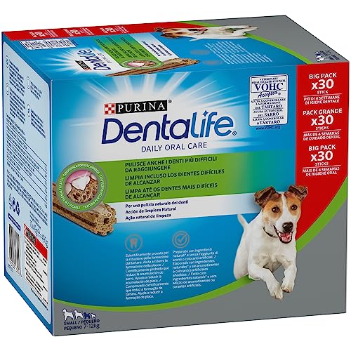 Purina Dentalife Daily Oral Care Small, Snack für kleine Hunde, Mini, 2 Packungen mit 30 Sticks, 60 Sticks von Dentalife