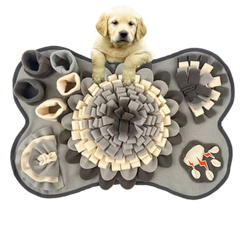 Deojtga Aktivitätsmatte für Hunde, Schnüffelmatte für Hunde - Interaktives Puzzle-Spielzeug für Katzen und Hunde - 25 x 17 Zoll interaktive Futtermatte für Hundenasen, interaktive Puzzle-Futtermatten von Deojtga