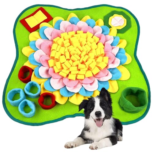 Deojtga Futtermatten für Hunde, Schnüffelmatte | Hunde-Kauspielzeug, Hunde-Puzzle-Futterspender - Interaktives Hunde-Puzzlespielzeug, Leckerli-Spender, Hundespielzeug für natürliche Nahrungssuche, von Deojtga