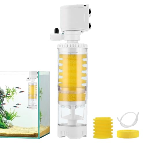 Deojtga Innenfilter für Aquarien, Innenfilter für Aquarien, Schildkrötenfilter | Aquariumfilter Tankfilter Effizient,Schwammfilter, Aquariumfilter, leises Design von Deojtga