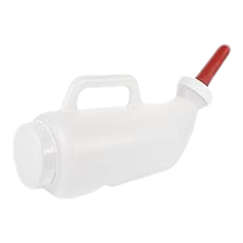 Deojtga Kälbermilchflasche, Ferkelmilchfütterer,Wiederverwendbare Lammmilch-Eimer-Kuh-Babyflasche - Milchfutter Bucke Lammmilch-Trinkfutterspender mit ergonomischem Griff für Schweine, Hunde, Katzen, von Deojtga