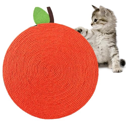 Deojtga Kratzunterlage für Kätzchen, Kratzunterlage für Katzen | Rutschfestes Sisal-Kratzbrett für Haustiere | Möbelschutz Orange Form Sisal Katzenkratzmatte für Übungsspielspielzeug von Deojtga