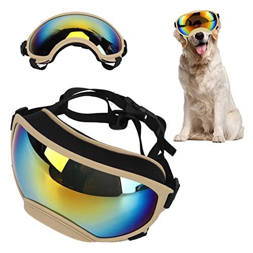 Hunde-Sonnenbrille Hunde Brille, UV-Schutz Windschutz Staubs Chutz Nebels Chutz Haustier Brille mit Verstellbarem Gurt Reisen, Skifahren von Deosdum