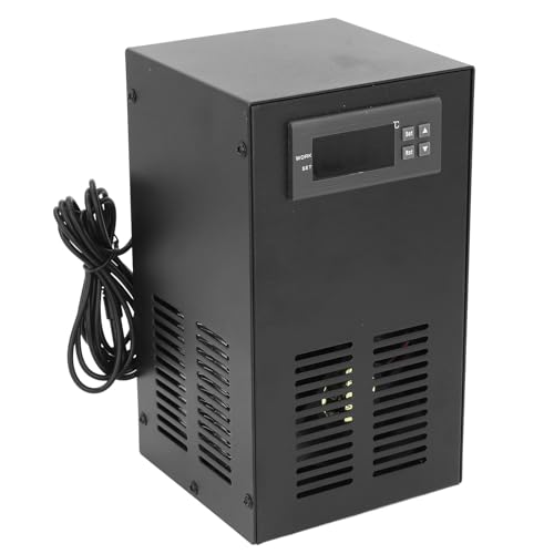 Depisuta Aquariumkühler, 120 W Wasserkühler, Aquariumkühler, Geräuscharmer, Schnell Abkühlender Wasserkühler für 35 L Aquarium, Wasserkühlsystem, Tankkühler (EU-Stecker) von Depisuta