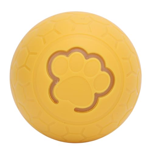 Depisuta Interaktiver Hundeball, wiederaufladbarer aktiver rollender Ball tragbares interaktives Hundespielzeug selbst rollender Hundeball für kleine mittlere große Hunde Katzen (Yellow) von Depisuta