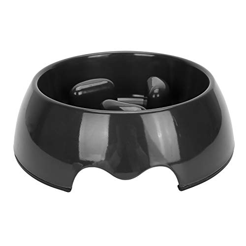 Depisuta Slow Feeder Dog Bowl, Slow Dog Bowl Puzzle Bowl Feeder Robust, um übermäßiges Essverhalten für schnelle Esser zu reduzieren(M, Black) von Depisuta