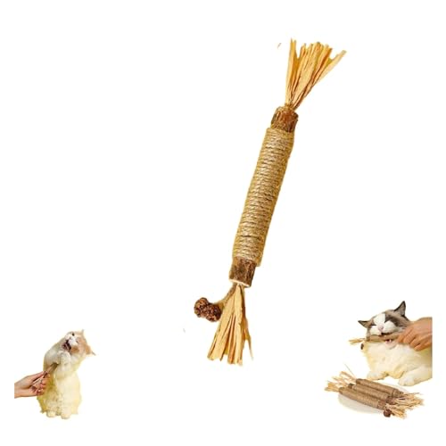 Depploo NunaPets Katzenkaustab, Nunapets Katzenkauspielzeug, Nunapets Natural Silvervine Stick Katzenkauspielzeug, Katzenkaustab, Silvervine Katzenminze, Katzen-Silbervine Sticks für Zahnreinigung (1 von Depploo