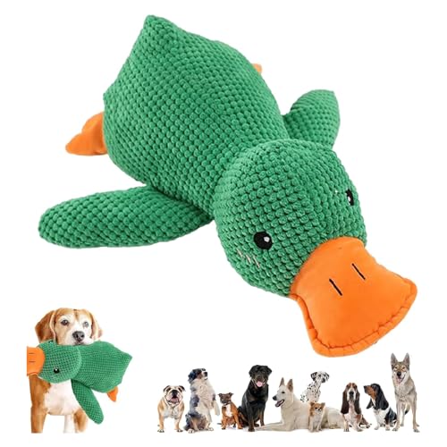 Zentric Quack-Quack-Ente Hundespielzeug - Zentric Hundespielzeug, Quackente Hundespielzeug, Quackende Ente Spielzeug für Hund mit echtem Quack-Sound, Plüsch Niedliche Ente Quietschende Hundespielzeug von Depploo