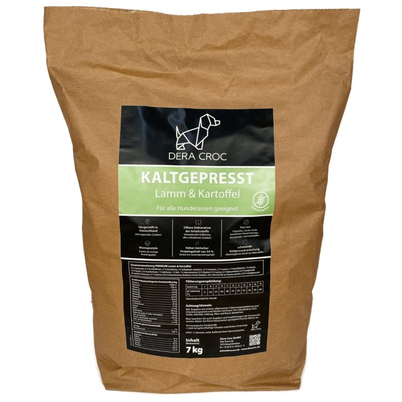 Dera Croc Kaltgepresst Lamm & Kartoffel getreidefrei - 2... (6,35 € pro 1 kg) von Dera Croc