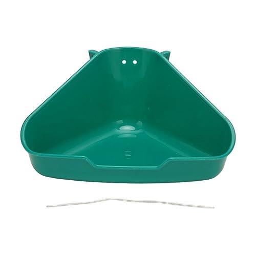 Dreieckiger Töpfchentrainer, Kaninchentoilette, Hasen-Eck-Toilettenbox, Dreieckiger Töpfchentrainer, Tierkäfig-Toilette für Kleine Kaninchen, Chinchillas, Kleine Meerschweinchen,(S 40cm / 15.7in) von Derefine