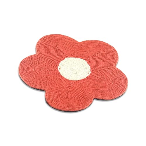 Katzenkratzmatte, Sisal-Katzenkratzmatte, Katzenkratzbaumteppich, Katzenkratzbrett, Kratzmatte Zum Krallenschleifen, Schutz von Couch und Teppichen(1PCS-Rot) von Derefine