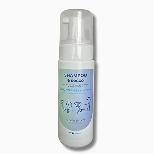 Dermazoo Trockenshampoo für Hund und Katze – Mousse für schnelles Waschen ohne Ausspülen – pflegende Formel, die die Bildung von schlechten Gerüchen verhindert – Format 190 ml von Dermazoo