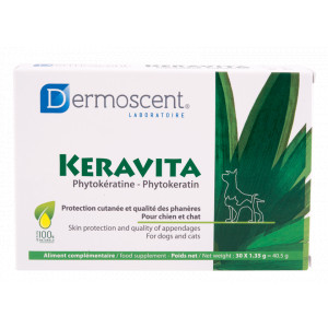 Dermoscent Keravita Tabletten für Hund und Katze 2 x 30 Tabletten von Dermoscent