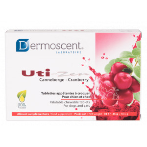 Dermoscent Uti-Zen Cranberry Tabletten für Hund und Katze 2 x 30 Tabletten von Dermoscent