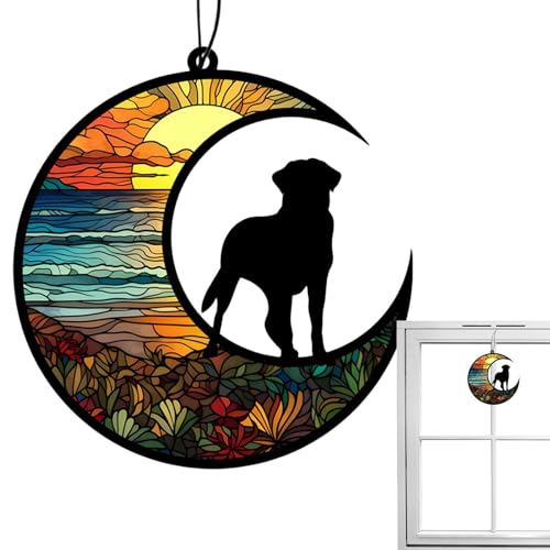 Derwrtup Beileidsgeschenke für Hunde, Erinnerungsgeschenke für Hunde | Acryl-Erinnerungsornament | Tragbarer Beileidsanhänger für Fenster, Wände, baumelnde Erinnerungsgeschenke für Veranden, Balkone von Derwrtup