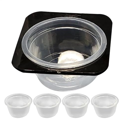 Derwrtup Wasserschale für Reptilienbehälter, Echsenwasserschale - Crested Food Feeder Echse Water Bowl | Platz sparende Tankzubehör abnehmbares Fütterungsgericht für Cage & Gecko von Derwrtup