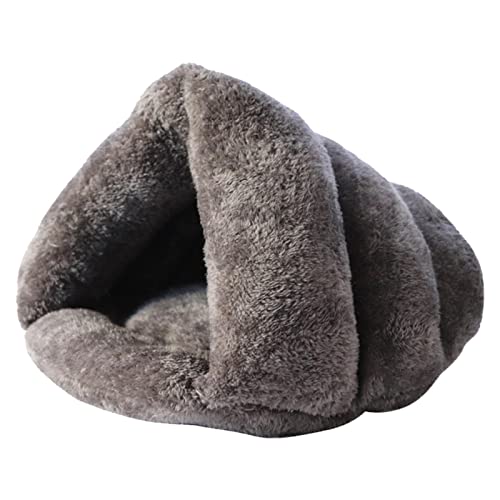 Bedecktes Katzenbett | Weiches und warmes Hundebett aus dickem Fleece, Triangle Fleece Pet Cave Bed Cuddler Burrow House Hole Nest Gemütliches Bett für Katzen und kleine Hunde Generic von Desconocido