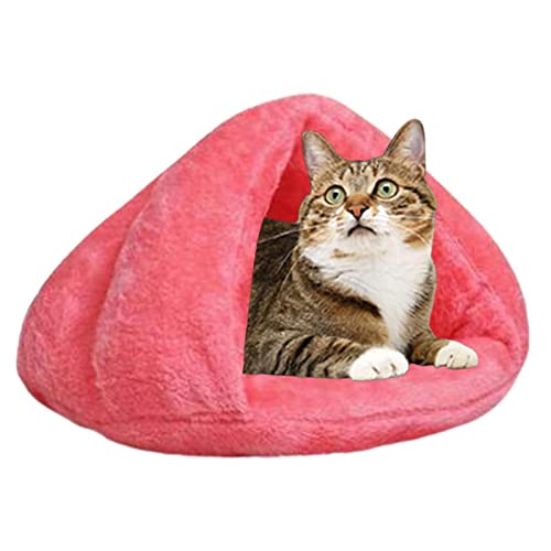 Hundehöhle Donut Katzenbett mit Kapuze für Hunde | Katzenzelt Schlafbett mit Selbstwärmende Haustiere Winterbett Dreieck Nest für Haustiere Generic von Desconocido