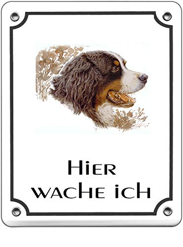 Desi-Schilder Sennenhund-Emaille-Schild-120 x 100 mm-Hundeschild-Türschilder-Hund-Tiere-Email-Hinweisschild-Warnschild von Desi-Schilder