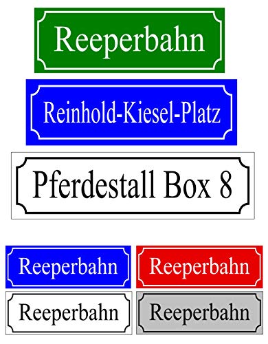 Desi-Schilder Straßenschild-Aluminium Schild-4 Größen-Türschild-Warnschild-Hinweisschild (50 x 12 cm mit 4 Löcher) von Desi-Schilder