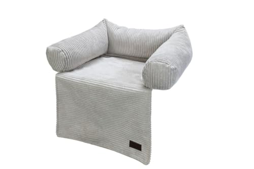 Designed by Lotte Couchkissen Ribbed - Hundekissen - Hellgrau - 50x45 von Designed by Lotte