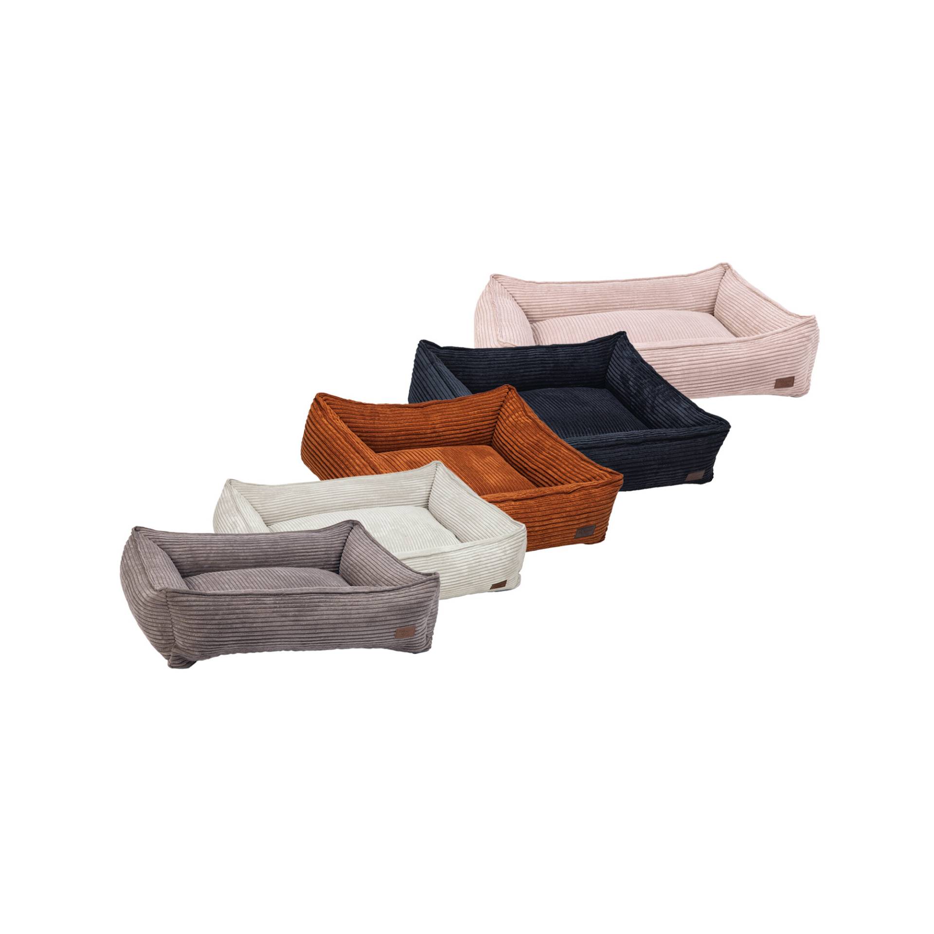 Designed by Lotte Ribbed Bed - Rosa - 65 x 60 x 20 cm von Designed by Lotte