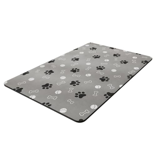 Desikixudy Futtermatte für Haustiere, saugfähige Futtermatte für Hunde, Hundematte für Futter und – fleckenfrei, trocken, 30 x 40 cm, B von Desikixudy