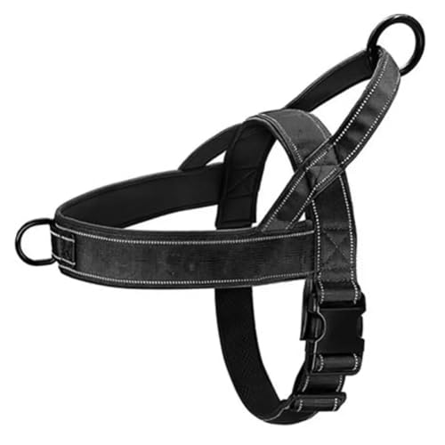 Desikixudy Langlebiges Hundegeschirr Nylon Geschirr Haustiere Traktion mit Reflektierendes Trainingsgeschirr für kleine, mittlere und große Hunde, XL-B von Desikixudy