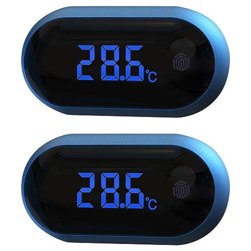 Deswtrer 2-Teiliges Aquarium-Thermometer, Aquarium-Thermometer für Fische, Schildkröten, Fische, Amphibien, Reptilien, LED-Touch und Schlafmodus von Deswtrer