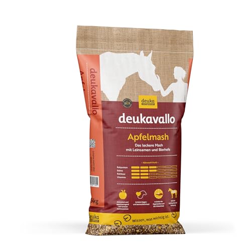 deukavallo Apfelmash 15 kg | Pferdefutter | mit Multivitamin-Komplex | aktiviert Stoffwechsel | verdauungsfördernd | Beifutter bei Regeneration + Fellwechsel von deuka