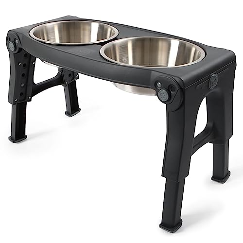 Dexas PW120432SS Adjustable Height Feeder Stainless Steel Bowls, 1 stück von Dexas