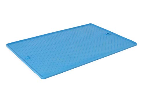 Dexas PW9002194 Pet Bowl Grippmat, M, Pro Blue, M, 1 stück von Dexas