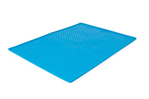 Dexas PW9002194 Pet Bowl Grippmat, M, Pro Blue, M, 1 stück von Dexas