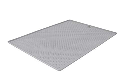 Dexas PW900429 Pet Bowl Grippmat, M, Light Grey, M, 1 stück von Dexas