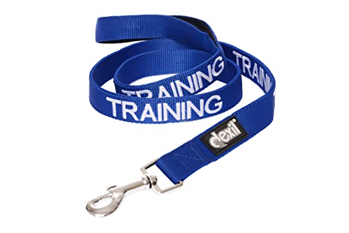 Dexil Trainingsleine für Hunde (in Training/Do Not Disturb), farbcodiert, gepolstert, 1,8 m, Blau von Dexil