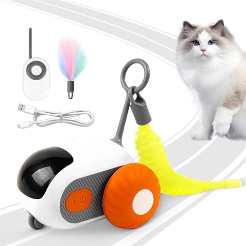 Deysen Teazys Katzenspielzeug Turbo Tail 2.0-2024 Bestes Turbo Tail 2.0 Katzenspielzeug, Turbo Tail Popper Katzenspielzeug, Drei Modi Interaktives Teazys Katzenspielzeug, Schwerkraft-Sensing-Bewegung, von Deysen