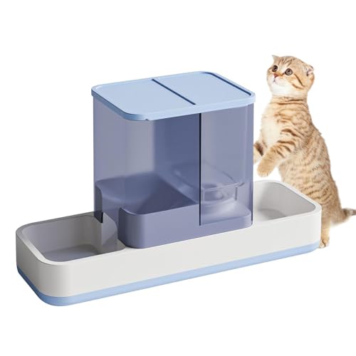 Dfstvup Auto -Haustier -Feeder und Wasserspender, Hundewasser und Futterschüssel -Spender | CAT Automatic Waterer Feeding Set - Großkapazität, Auto -Fütterungsinstrument, abnehmbare Tierversorgungen von Dfstvup