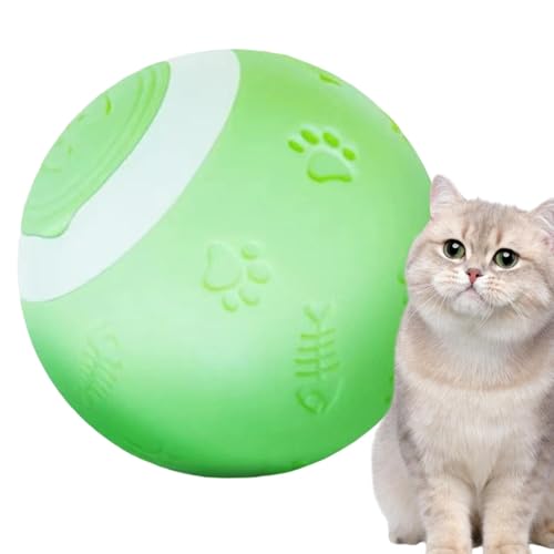 Dfstvup Automatisches Katzenspielzeug, elektrisch rollender Spielzeugball für Haustiere - Intelligenter, interaktiver Haustierspielzeugball, wiederaufladbarer, selbstdrehender Ball - USB-Aufladung, von Dfstvup