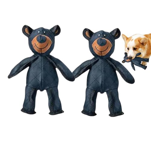 Dfstvup Hundespielzeug Unzerstörbar, 2 Stück Hundespielzeug Unkaputtbar, Unbreakable Bear Dog Toys, Unzerstörbares Hundespielzeug Quietschend, Indestructible Dog Toy für große Hunde Haustier von Dfstvup