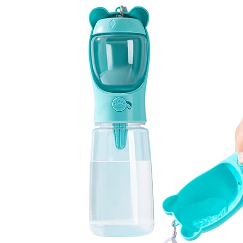 Dfstvup Reisenpupfwasserschale, Hundeflasche mit Lebensmittelbehälter | Hundereise Trinkwasserflasche | Hundereisen Accessoires, Haustier Wasserspender für Gehen von Dfstvup