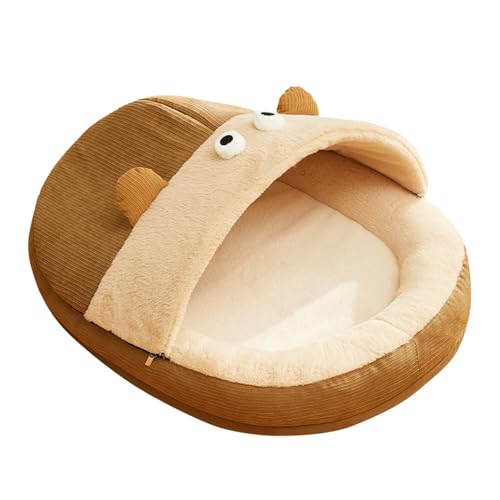 Cat Cave Bed, Semi-Enclosed Neck Support Cat Cave Bed, Soft Pet Tent Cave Bed, Washable Non-Slip Cat Cave Bed, Slipper Shape Cat Cave Bed Premium Felt Effortless Clean For Indoor Small-Medium Cats Pet von Dgayaeic