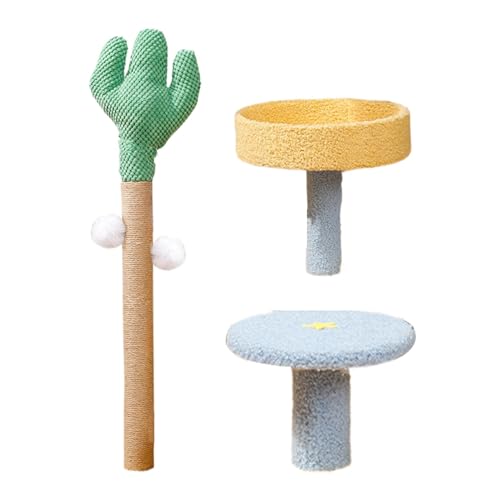 Cat Climbing Tree, Cactus Cat Tree for Indoor Cats, Cute Cat Tower with Scratching Post, Cat Climbing Tower, Removable Cat Climber Stand with Space Interactive Cat Tree Joyful Gift for Pet Cats von Dgayaeic