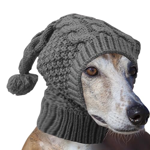 Dgayaeic Gestrickte Hundemütze, Hundestrick-Wintermütze,Winter Warme Mütze für Hund | Strickmütze für kleine, mittelgroße und große Hunde, gemütlich mit Ohrenschützer, modisch zum Wandern, Jagen von Dgayaeic