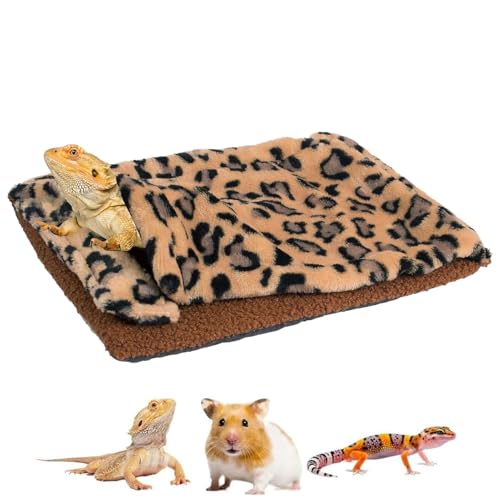 Dgayaeic Hamster-Schlafsack, Reptilien-Schlafbett - Warmer Schlafsack für Reptilien - Bett für Bartagamen mit Kissen, weicher, Warmer Schlafsack für Reptilien, Eidechsen, Bartagamen von Dgayaeic