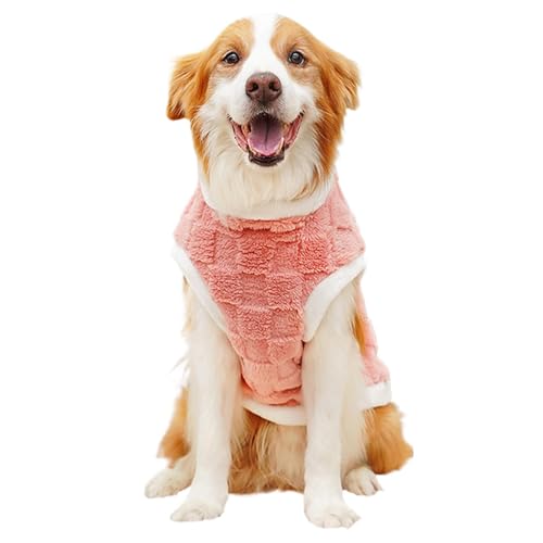 Dgayaeic Plüsch-Hundeweste für den Winter, warme Hundekleidung für den Winter, leichter Pullover für Hunde, winddichte Haustierkleidung für kleine, mittelgroße und große Hunderassen von Dgayaeic