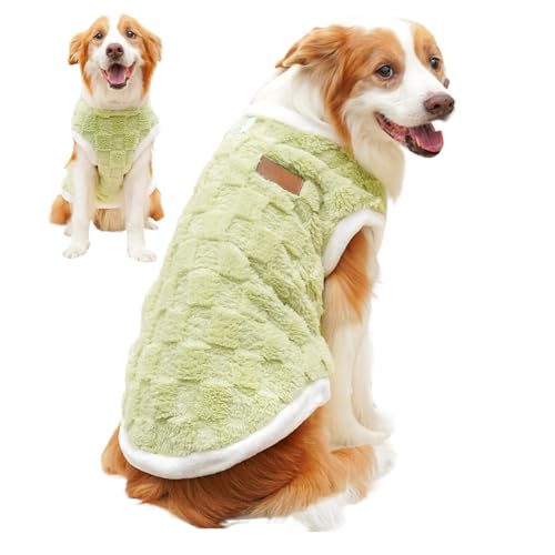 Dgayaeic Plüsch-Hundeweste für den Winter, weicher Pullover für Hunde, leichter Pullover für Hunde, winddichte Haustierkleidung für kleine, mittelgroße und große Hunderassen von Dgayaeic