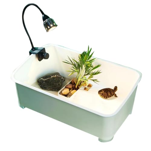 Dgayaeic Turtle Tank Kit | Vertieftes Wasserschildkrötenbecken – Reptilien-Terrarium, Sonnenplattformen für Wasserschildkröten, 5 multifunktionale Bereiche für Krabben, Krebse von Dgayaeic