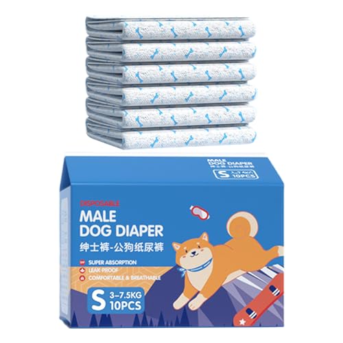 Dgayaeic Welpenwindeln, 10 Stück Super Saugfähige Windeln Für Hunde, Auslaufsicherer Bequemer Elastischer Atmungsaktiver Wickel Für Training Reise Erholung Dgayaeic Welpenwindeln, 10 Stück Super Saugfähige Windeln Für Hunde, Auslaufsicherer Bequemer Elastischer Atmungsaktiver Wickel Für Training Reise Erholung von Dgayaeic